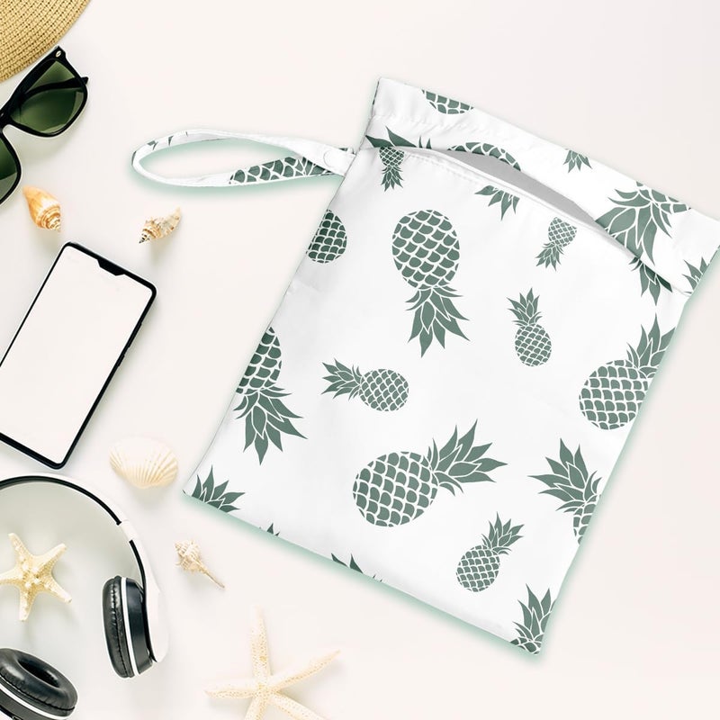 AASRR Store Wet Dry Bag, Wet Bag for Swimsuit, Travel, Beach, Pool, Diapers, Dirty Yoga Gym Clothes, Makeup Bag, Pineapple Summer Vacation Essentials - Image 4